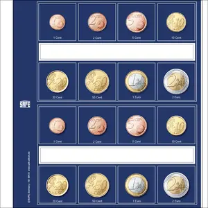 Safe Designo coin sheets, Euro coin set