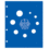 TOPset, Sheets (4 rings) DM coin sets without capsules (1 set) Transp/blue background sheet - dim: 185 x 230 mm.
