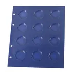 Safe, TOPjeu, Feuilles (4 anneaux)  Monnaies de  5 Euro sous capsules (12 pcs.)  Transp/feuille de fond bleue - dim: 185x230 mm. ■ par pc.