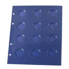 Safe, TOPset, Sheets (4 rings)  5 Euro coins in capsules (12 pc.)  Transp/blue background sheet - dim: 185x230 mm. ■ per pc.