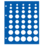 TOPset, Sheets (4 rings) DM coin sets without capsules (5 sets) Transp/blue background sheet - dim: 185 x 230 mm.