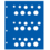 TOPset, Sheets (4 rings) ATS coin sets without capsules (3 sets) Transp/blue background sheet - dim: 185 x 230 mm.