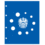 TOPset, Sheets (4 rings) ATS coins set without capsules (1 set) Transp/blue background sheet - dim: 185 x 230 mm.