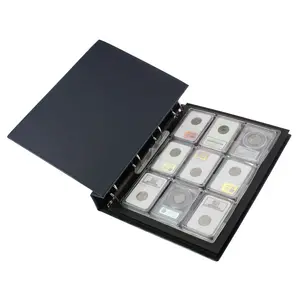 Compact A4, Bladen (4 rings) voor Slabs capsules 60 x 85 mm. (9 st.) Transparant - afm: 240 x 305 mm.