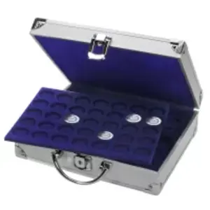 Valijeute, Alu - convient pour: Monnaies de 5 Euro sous capsules (180 pcs.) dim: 260 x 155 x 70 mm.