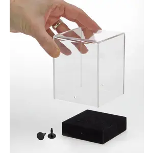 Acrylic, Presentation Cube - dim: 120 x 120 x 140 mm.