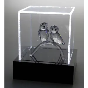 Safe Präsentations-Cube, 100 mm. mit LED-Beleuchtung