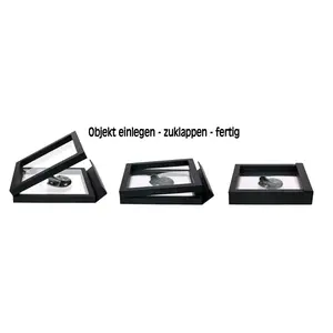 Cadre flottant, 3D - Noir - dim: 100 x 100 x 25 mm.