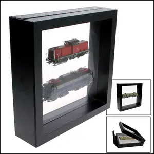 Floating frame, 3D - Black - dim: 305 x 305 x 25 mm.