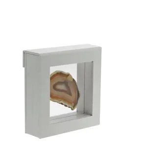 Floating frame, 3D - White - dim: 130 x 130 x 25 mm.