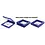 Floating Frame, Clip - White - dim: 130 x 130 x 25 mm.