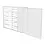 Acryl, Vitrine met schuifdeur, model A - compleet gemonteerd - afm: 500 x 110 x 500 mm.