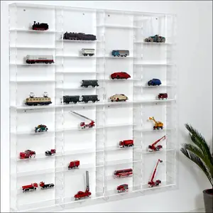 Acryl, Vitrine mit Schiebetür, Modell B - Komplett montiert - Abm: 600 x 110 x 600 mm.