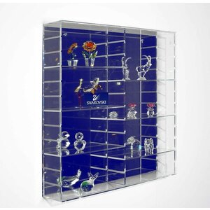 Acryl, Vitrine met schuifdeur, model B - compleet gemonteerd - afm: 600 x 110 x 600 mm.
