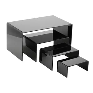 Acryl, Presentatiebrug - Zwart - afm: 150 x 85 x 62 mm.