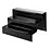 Acrylic, Presentation stairs, with 3 levels - Black - dim: 300 x 230 x 180 mm.