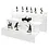 Acrylic, Presentation stairs, with 3 levels - Transparent - dim: 300 x 230 x 180 mm.