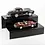 Acrylic, Presentation stairs, with 2 levels - Black - dim: 300 x 230 x 125 mm.