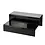 Acrylic, Presentation stairs, with 2 levels - Black - dim: 300 x 230 x 125 mm.