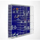 Safe, Acryl, Vitrine, Modell A - Rückwand - Blau - Abm: 490x490 mm. ■ pro Stk.