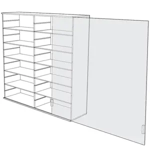 Acrylic, Display case, model C - Shelves - Transparent - dim: 290 x 145 mm.