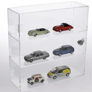 Acryl, Vitrine met afsluitbare draaideur - model F - afm: 400 x 110 x 400 mm.