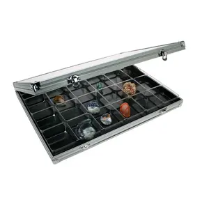 Presentation Display, Alu - Midi - 24 compartments (65 x 58) dim: 395 x 300 x 65 mm.