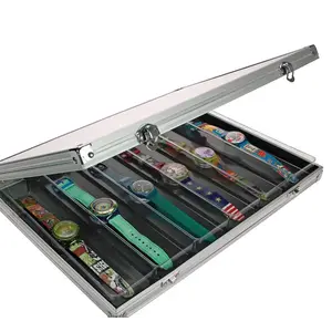 Presentation Display, Alu - Midi - 6 compartments (275 x 57) dim: 395 x 300 x 65 mm.
