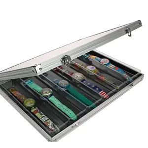 Safe Aluminum display case, 6 compartments