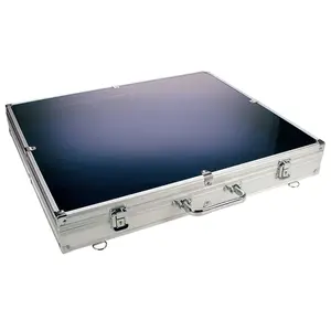Präsentationsdisplay, Alu - Maxi - 1er Einteilung (475 x 405) blauen Innenausstattung - Abm: 510 x 440 x 75 mm.