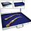 Presentation Display, Alu - Maxi - 1 compartment (475 x 405) Blue interior - dim: 510 x 440 x 75 mm.
