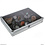 Presentation Display, Alu - Compact - 6 compartments ( 87 x 90 mm.) Blue interior - dim: 295 x 190 x 45 mm.