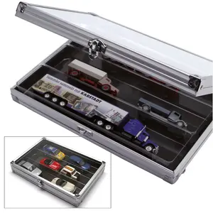 Safe Aluminum display case Compact, 3 compartments