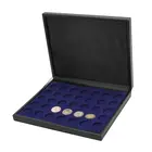 Safe, Presentation case, Nova Deluxe UNO - for Coins Ø 32,5 mm. (30 pcs.)  Black - dim: 245x200x35 mm. ■ per pc.