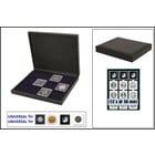 Safe, Casjeute de présentation, Nova Deluxe UNO -  pour Capsules 50x50 mm. (12 pcs.)  Noir - dim: 245x200x35 mm. ■ par pc.