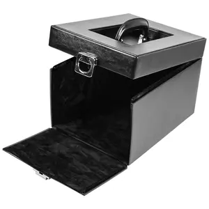 Muntenkoffer - NOVA - Zwarte velours bekleding, geschikt voor 5 Nova stapelelementen 250 × 195 mm – afsluitbaar ■ per stuk