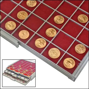 Safe BEBA -Maxi Felt red, 100 compartments 26,5 x 26,5 mm.