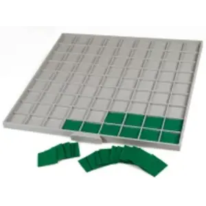 BEBA Maxi, Schublade 9 mm. hoch - inkl. stapelbarer Zarge (transp.) - 16er Einteilung (68 x 68 mm.)