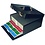 BEBA Maxi, Case suitable for 10 drawers (9 mm.) lockable - Black leather - dim: 312 x 315 x 150 mm.