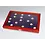 Presentation Display, Premium - compartment dim: 30 x 30 mm. (40 pcs.) Mahogany color with blue interior - dim: 375 x 260 x 30 mm.