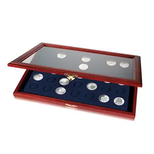Safe Coin show case, Ø 33mm. x 23, 10 years of Euroflags