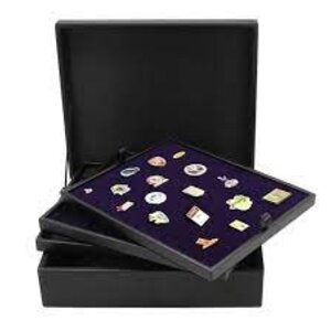 Tableau, Nova Deluxe Combi - convient pour les Épingles et les Médailles - Noir - dim: 245 x 200 x 35 mm.