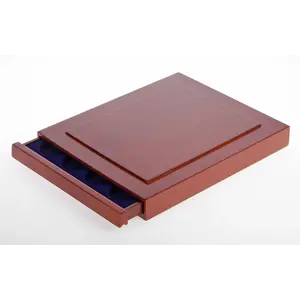 Élément d'empilage, Nova Exquiste - pour Monnaies Ø 37,5 mm. (20 pcs.) Couleur acajou - dim: 245 x 200 x 35 mm.
