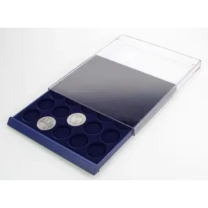Élément d'empilage, Nova Standard - Compartiment dim: 30 x 30 mm. (30 pcs.) Bleu foncé - dim: 245 x 200 x 35 mm.