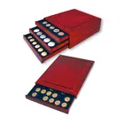 Safe, Stacking element, Nova Exquiste - for Coin-cards/Goldbar-blisters 85x54 mm. (6 pc.)  Mahogany color - dim: 245x200x35 mm. ■ per pc.