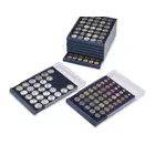 Safe, Stacking element, Nova Standard -  for Coin-cards/Goldbar-blisters 85x54 mm. (6 pc.)  Dark Blue - dim: 245x200x35 mm. ■ per pc.