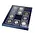 Safe, Élément d'empilage, Nova Standard -  pour Capsules 50x50 mm. (12 pcs.)  Bleu foncé - dim: 245x200x35 mm. ■ par pc.