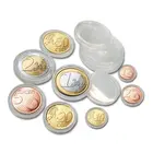 Capsules pour monnaies, Rondes - set de pièces Euro (8 pcs) avec bord - UNI ■ par 5 jeux