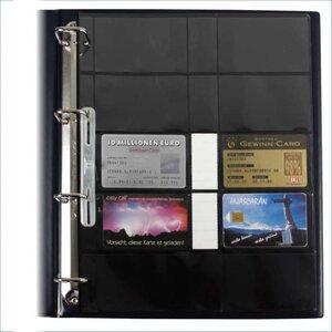 Compact A4, Feuilles (4 anneaux ) 5 x 2 compartiments (90 x 56 mm.) Transparent - dim: 210 x 255 mm.