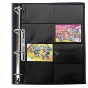 Compact A4, Feuilles (4 anneaux ) 4 x 2 compartiments (105 x 70 mm.) Transp/a. noire intercalaire pour usage recto-verso - dim: 210 x 255 mm.